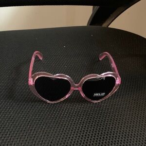 Heart-Shaped Pink Kids Sunglasses